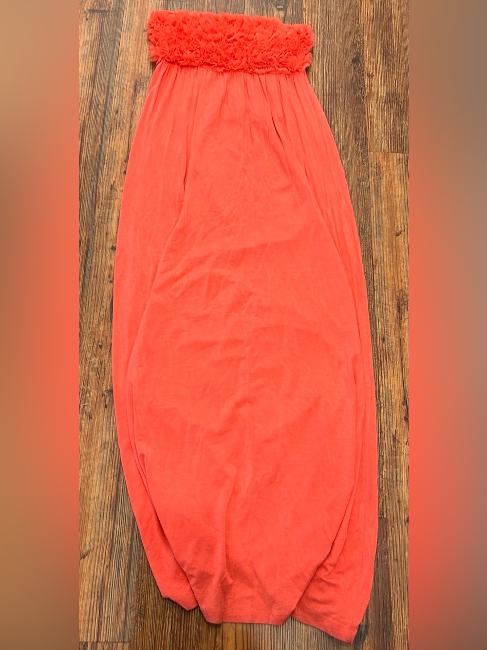 Design History Coral Strapless Maxi Dress Floral Boho Beach Medium - Picture 6 of 8